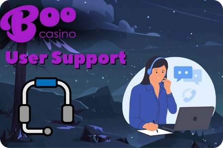 User support in BooCasino App